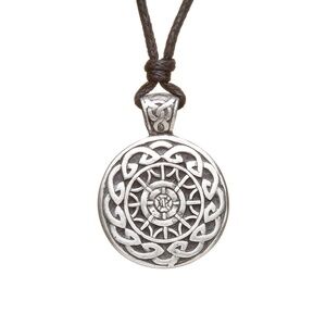 Celtic Mandala Heritage Collection Pewter Necklace on Adjustable Cord